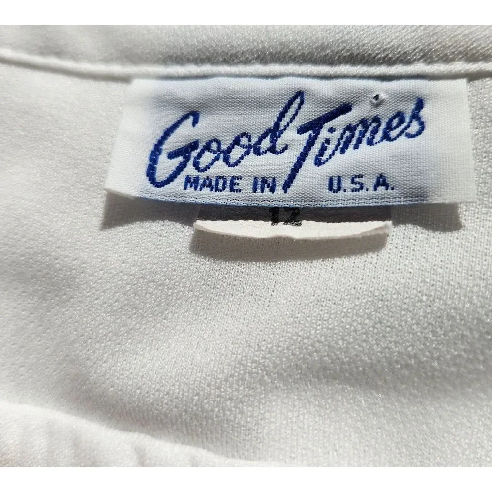 Good Times Dress size 10 / 12 Holiday Party Stylish Vintage Washable Made USA‎